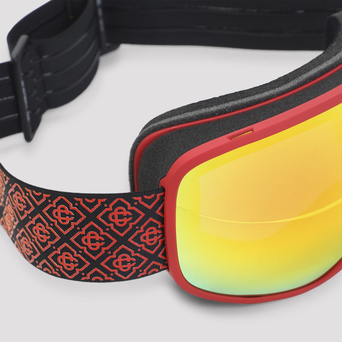Casablanca Wide Reflective Lens Goggles With Geometric Strap