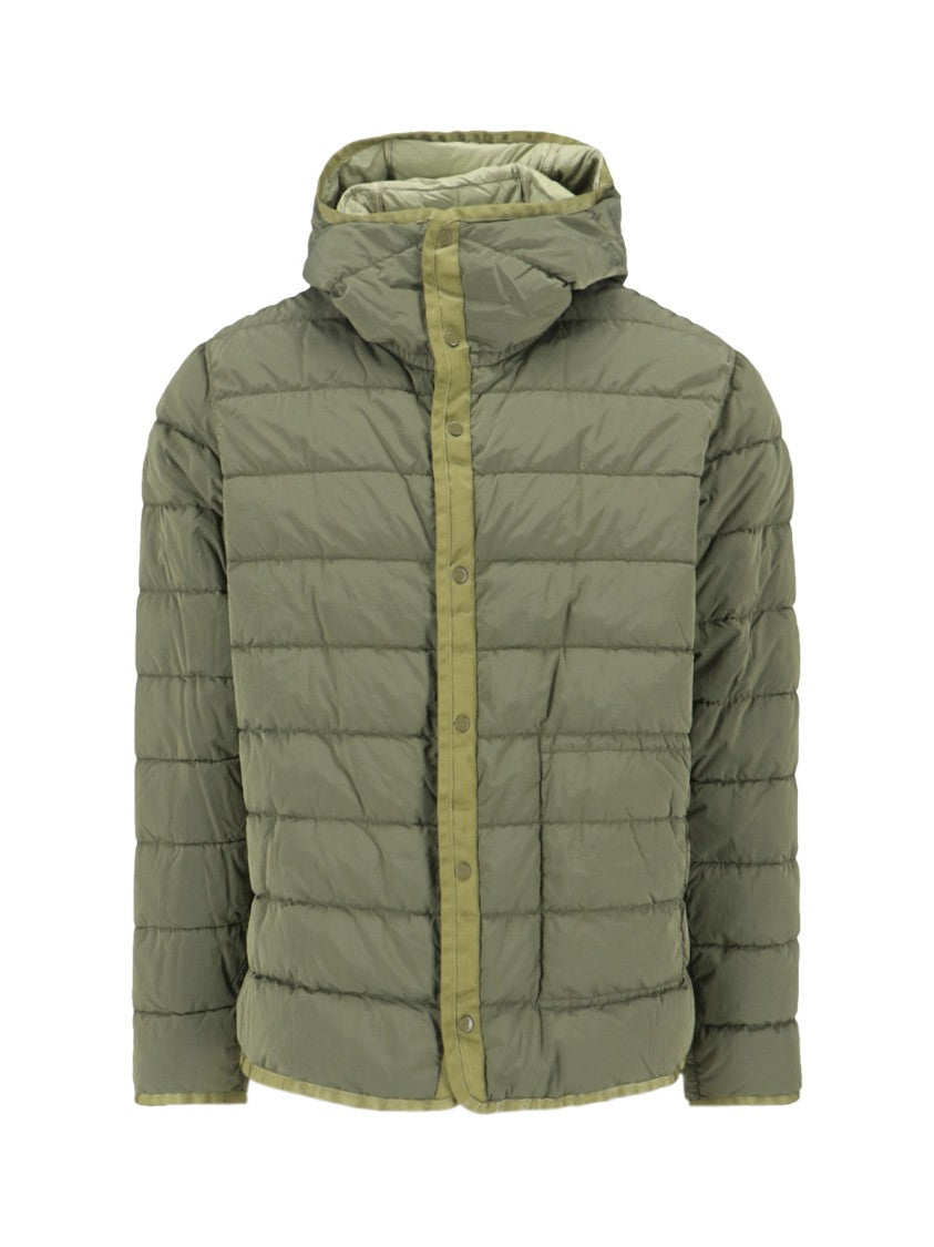 C.P. Company Green Minimalistic Jacket With High Collar