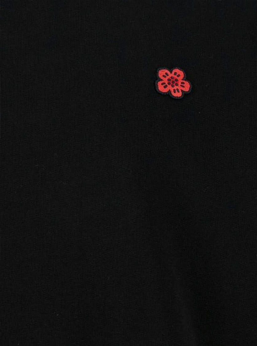 Kenzo Relaxed-Fit Black Long-Sleeve T-Shirt With Embroidered Detail