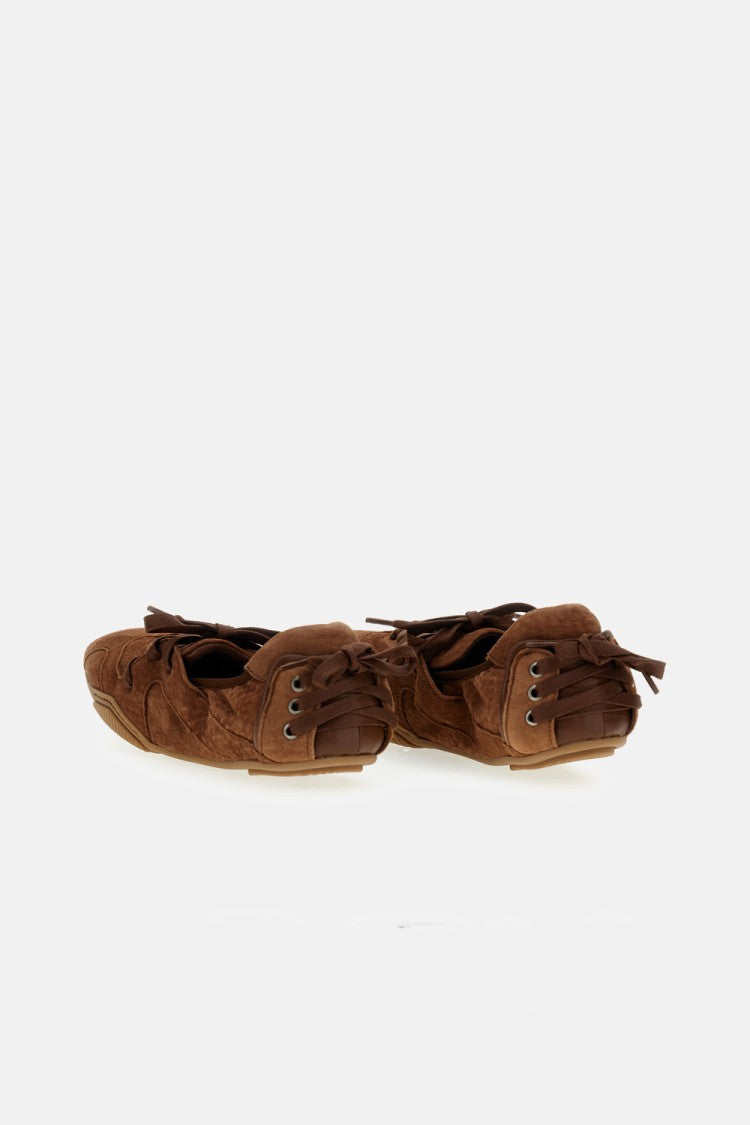 Acne Studios Brown Sneakers With Classic Silhouette And Smooth Finish