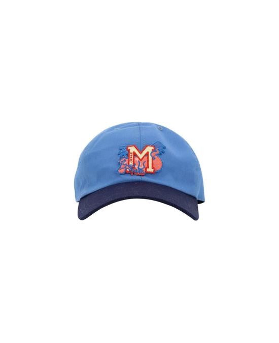 Marni Two-Tone Baseball Cap With Bold 'M' Logo And Floral Accents