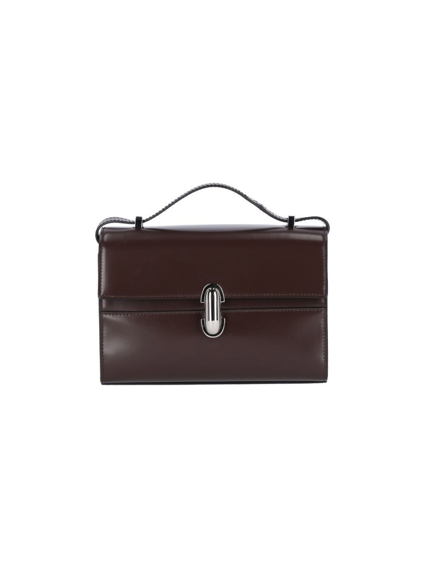 Savette Crossbody Bag In Dark Brown Hammered Leather