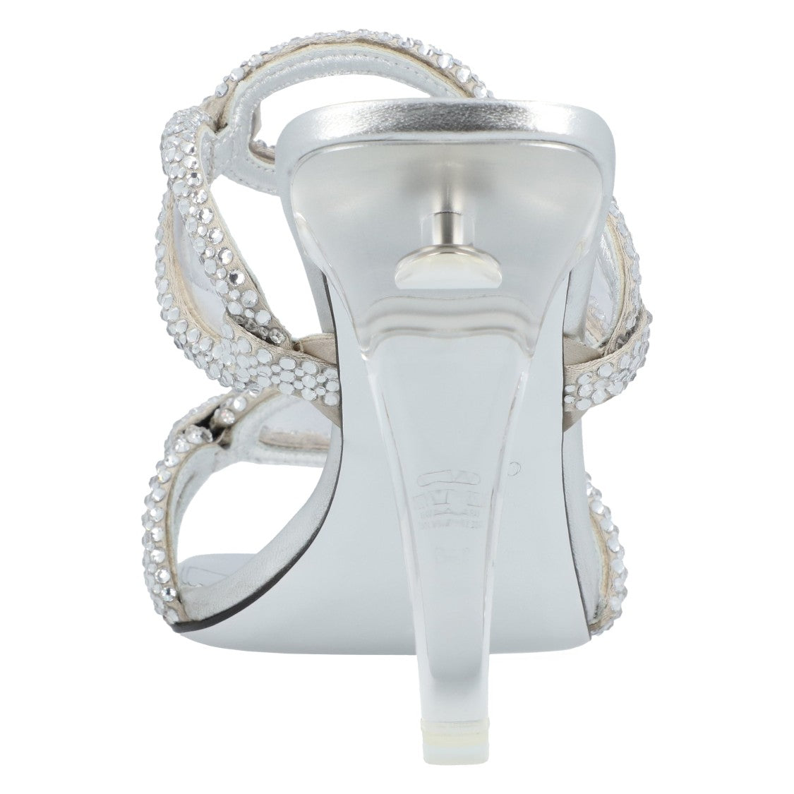 Valentino Chain 1967 Slide Sandals Silver