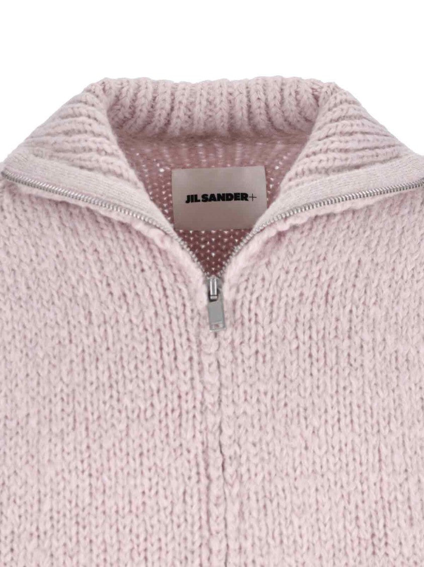 Jil Sander Zip Knit Sweater – Pink