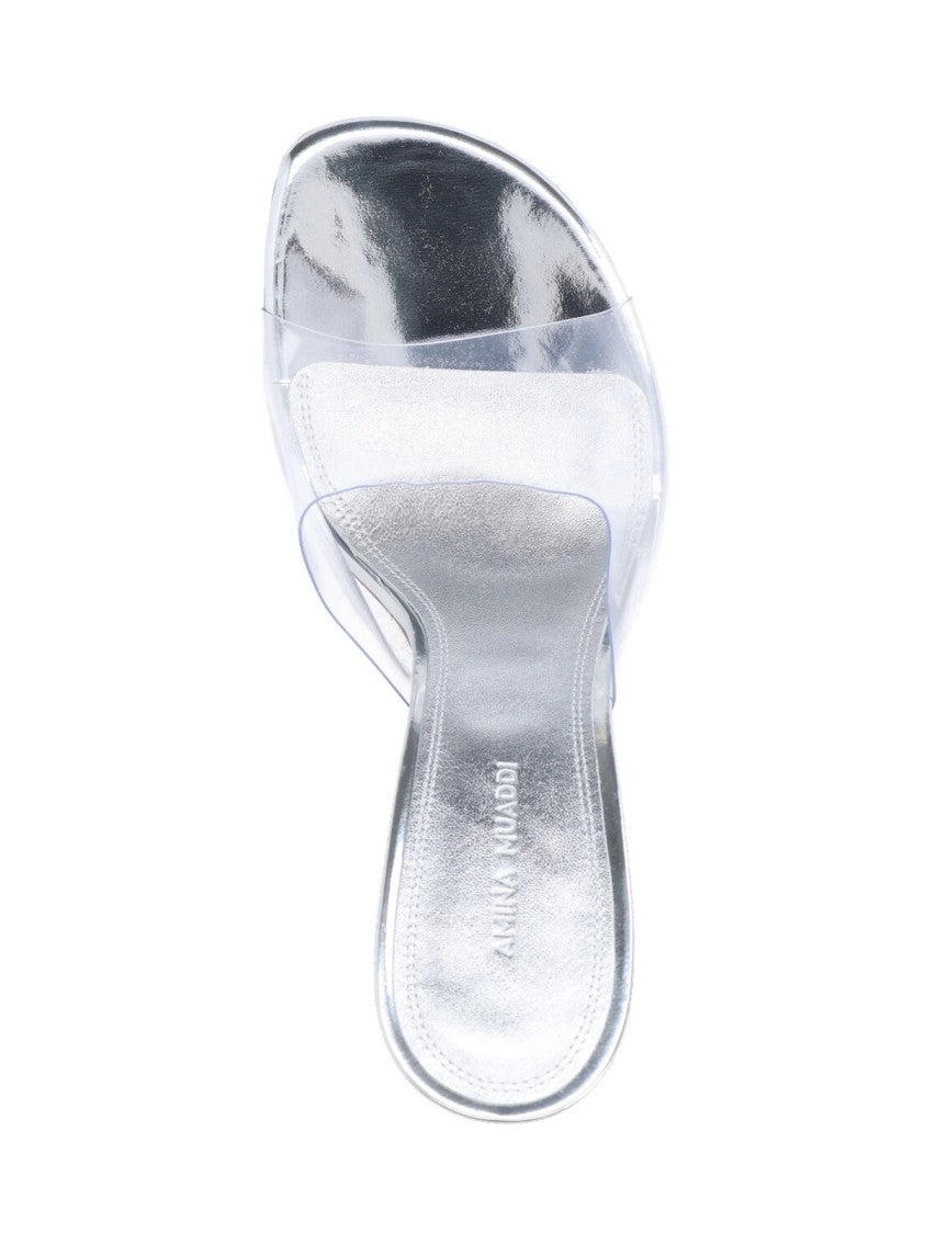 Amina Muaddi Pointed Toe Heels With Curved Design