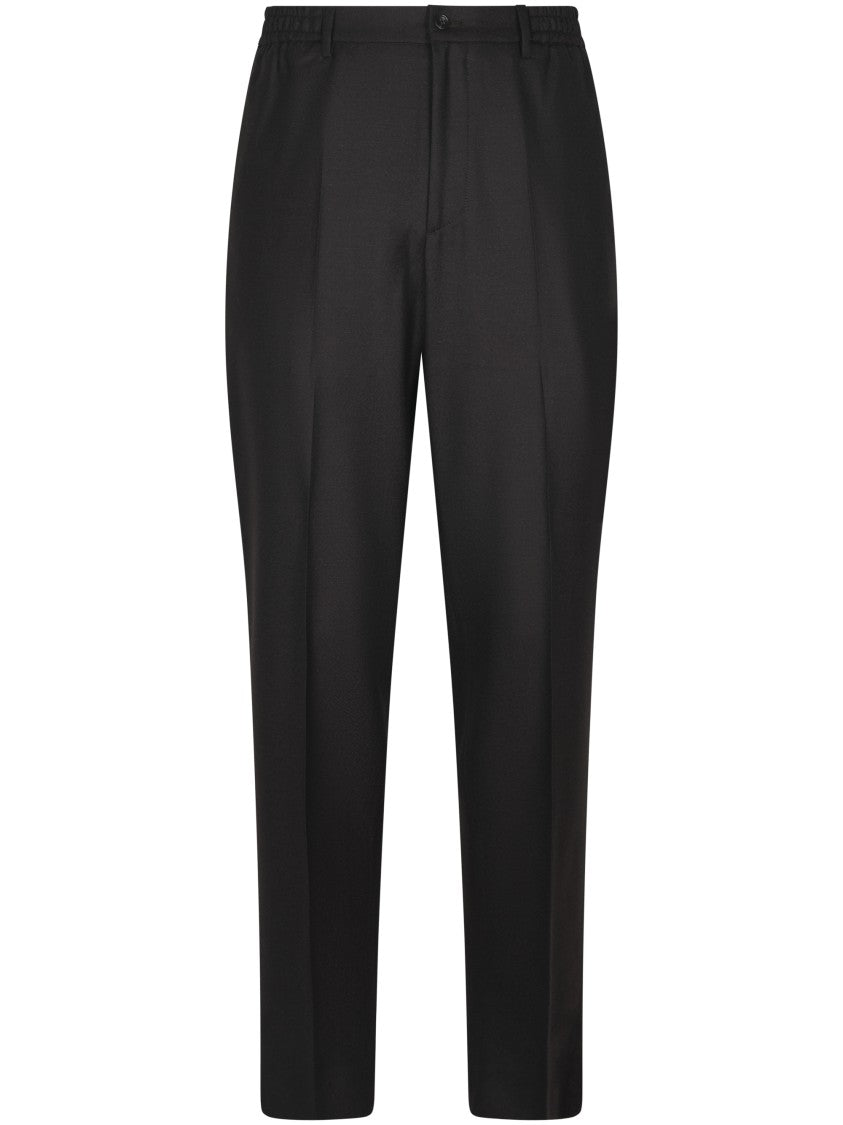 Tagliatore Tailored Brown Trousers Crafted From Virgin Wool