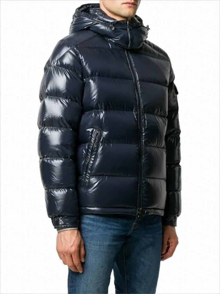 Moncler Padded Down Jacket With Logo Patch