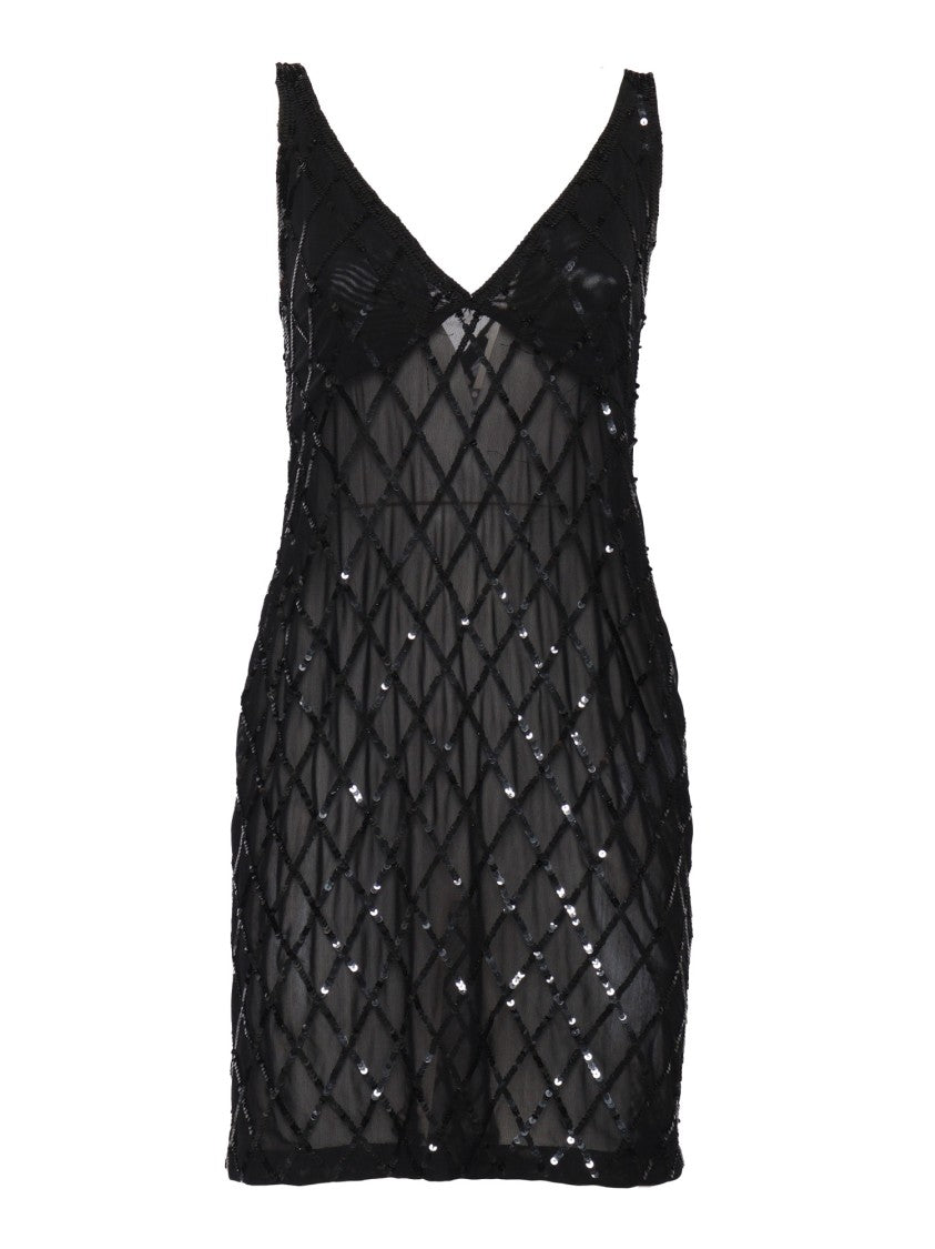P.A.R.O.S.H. Mini Dress With Deep V-Neckline