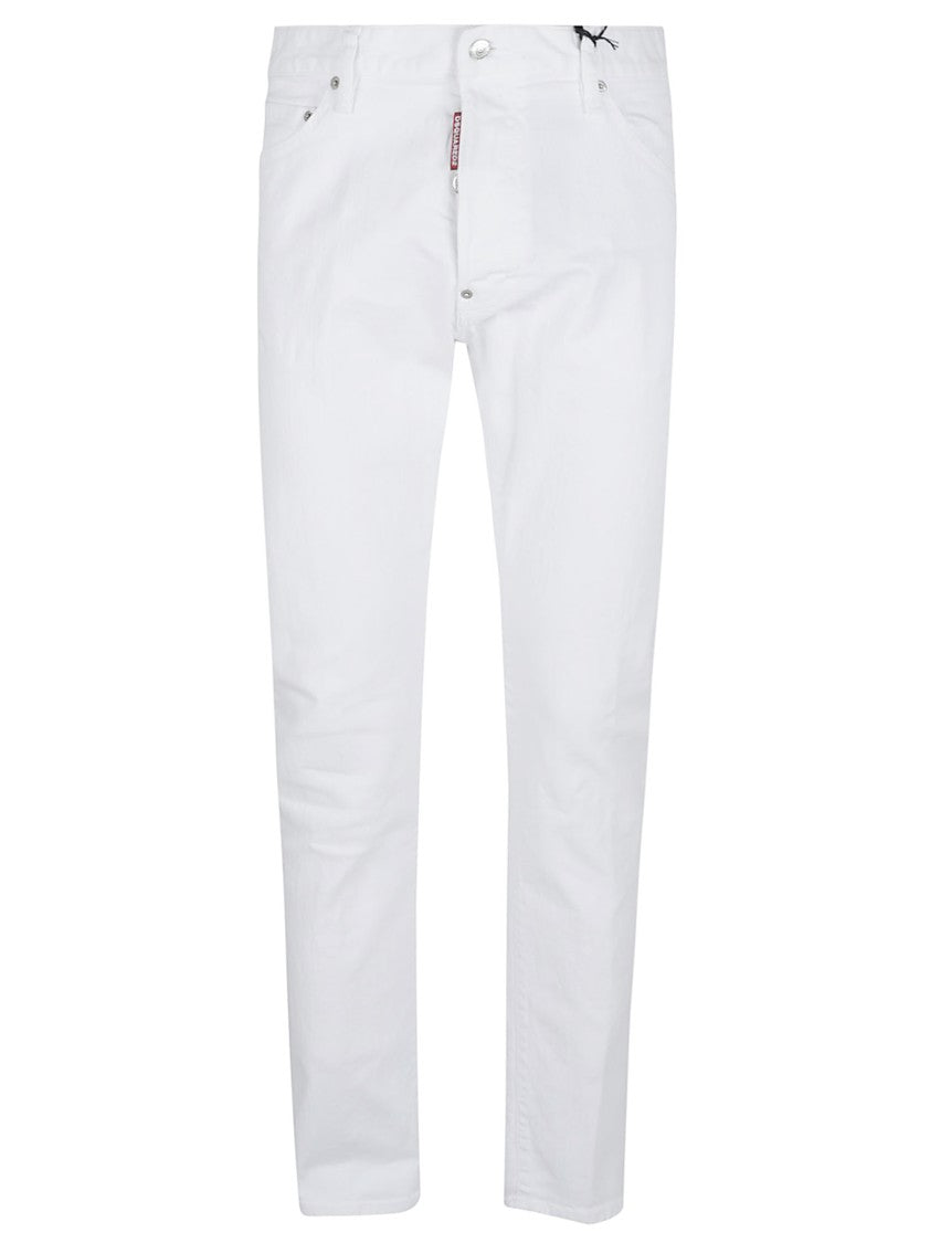 Dsquared2 Slim-Fit White Jeans With Five-Pocket Design