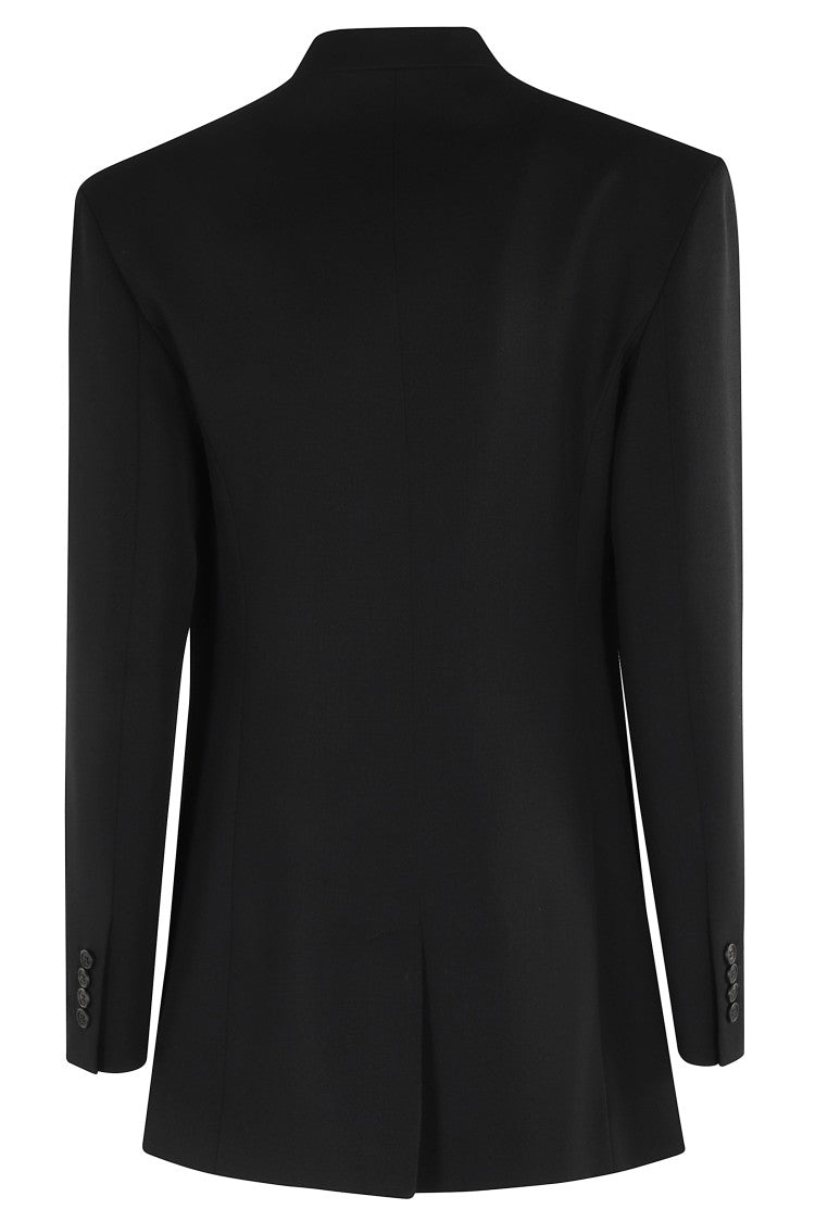 The Attico Korean Collar Black Wool Jacket