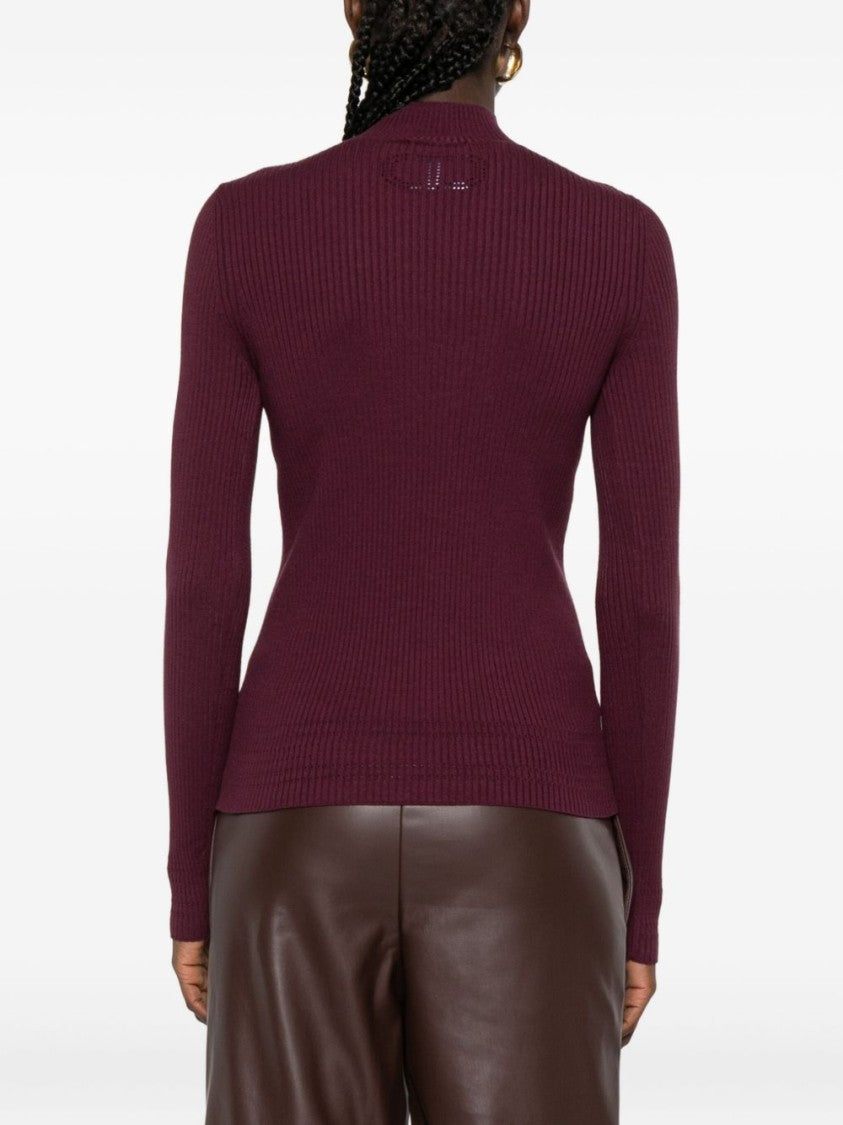 Twin-Set Fitted Ribbed Sweater