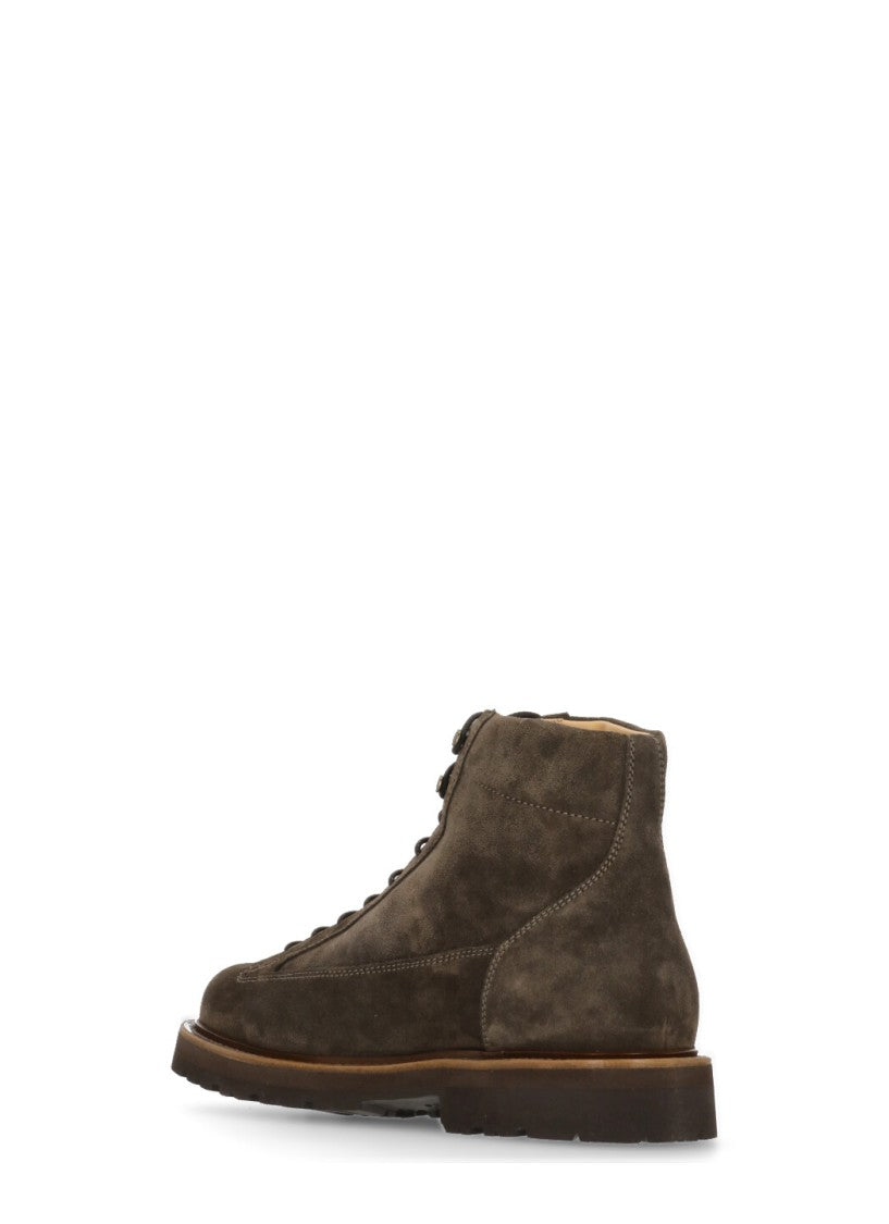 Brunello Cucinelli Brown Suede Leather Boots