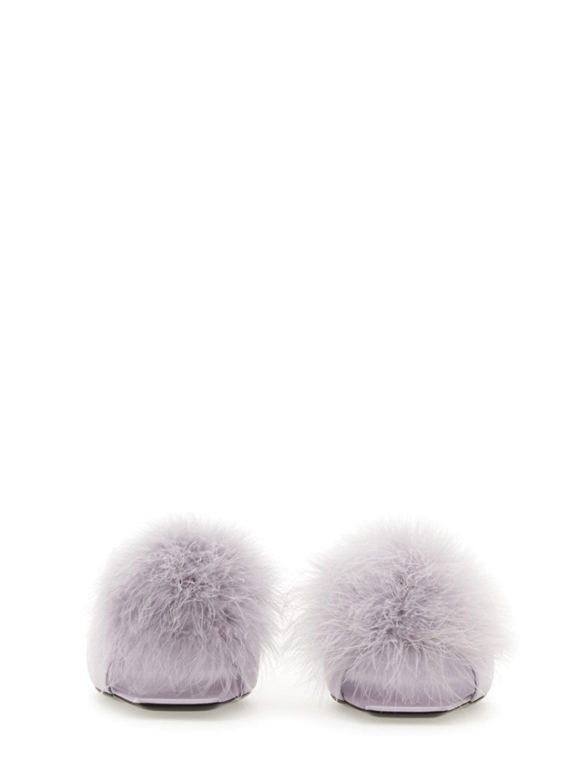 Saint Laurent Mule Mae In Satin Crepe