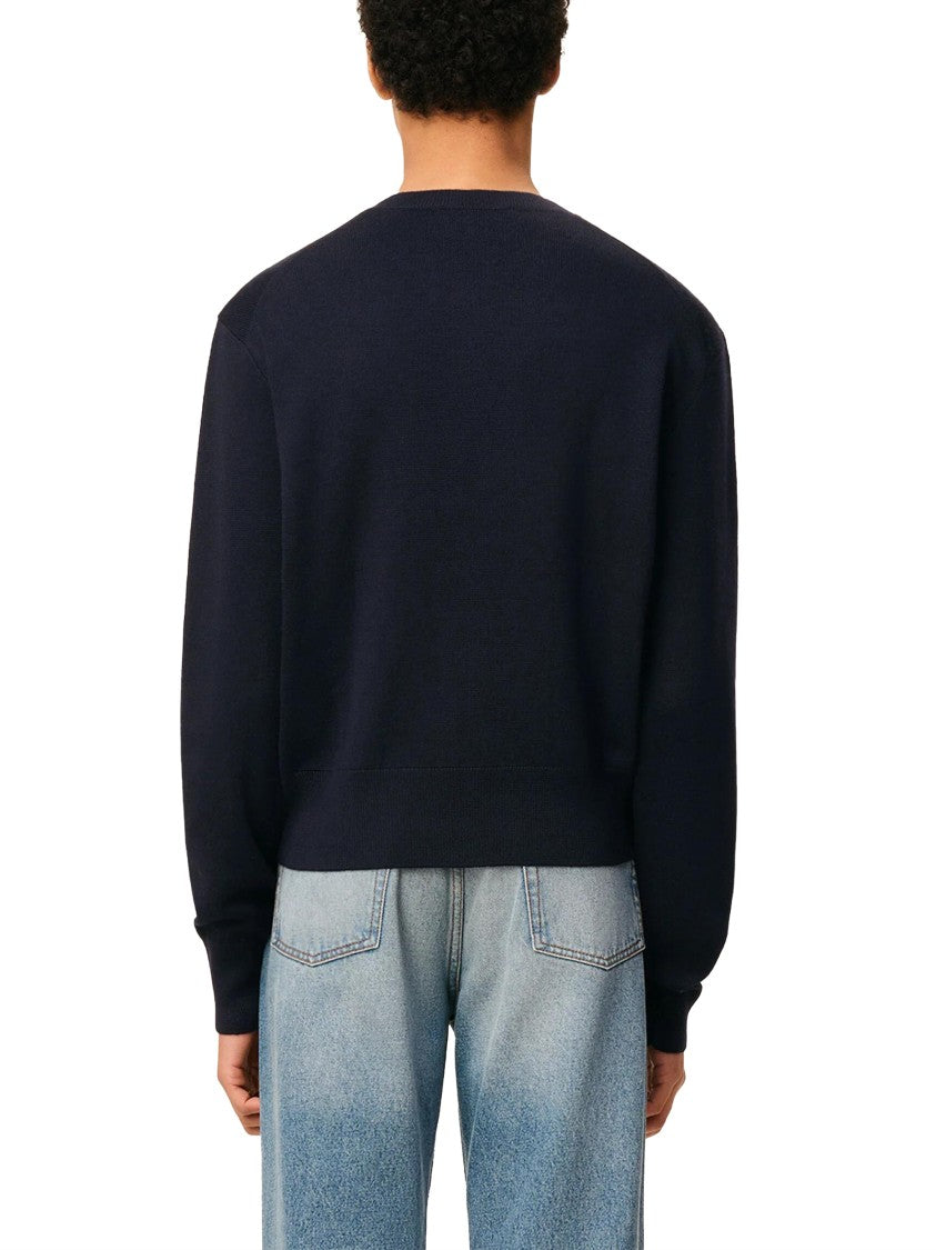 Ami Cotton Knit Sweater With Soft Texture