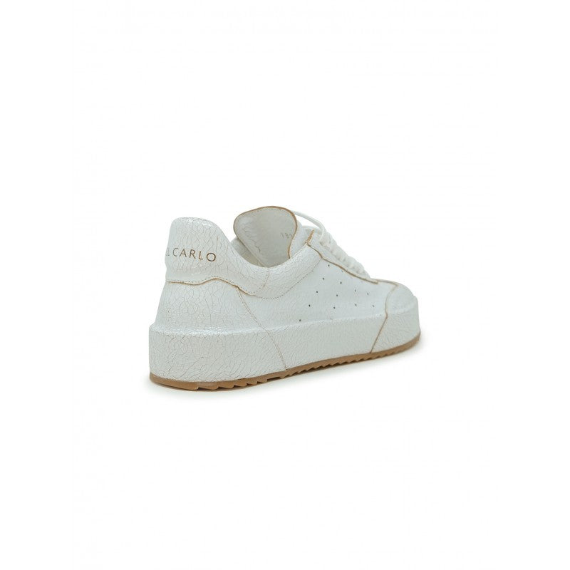 Roberto Del Carlo White Patent Leather Sneakers