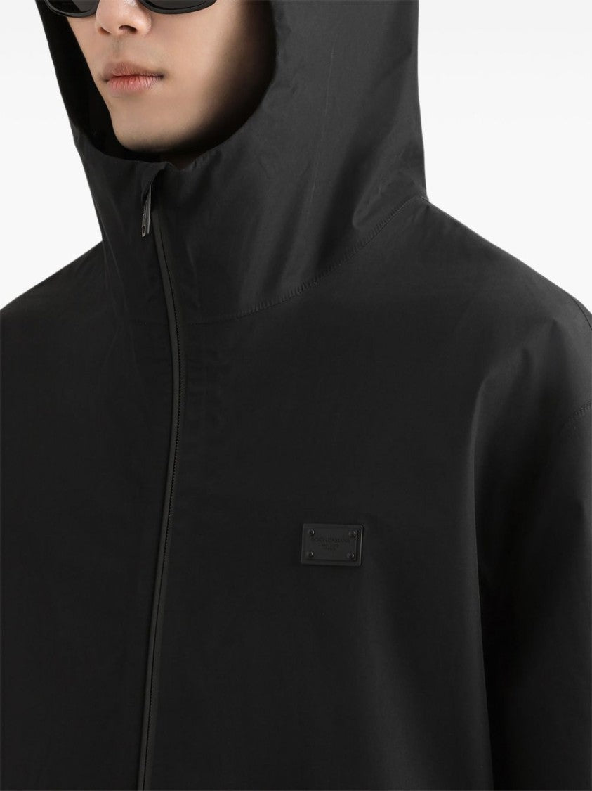 Dolce & Gabbana Bomber Jacket With Logo Plaque