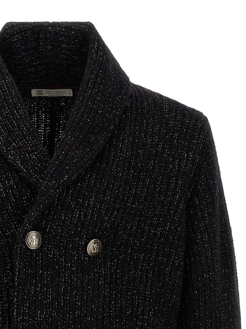 Brunello Cucinelli Double-Breasted Cashmere And Silk Blend Cardigan