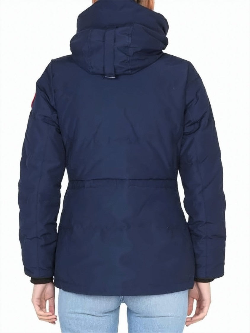 Canada Goose Structured Blue Quilted Down Coat With High Collar