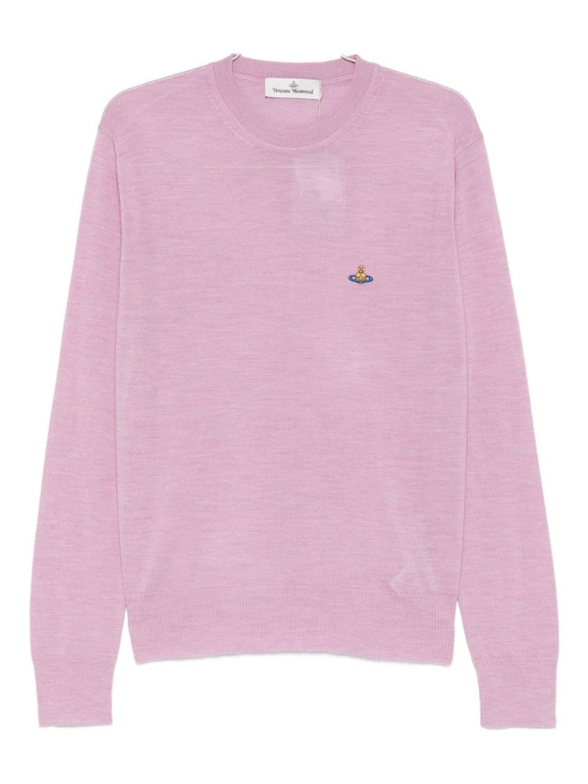 Vivienne Westwood Textured Knit Sweater With Crew Neckline