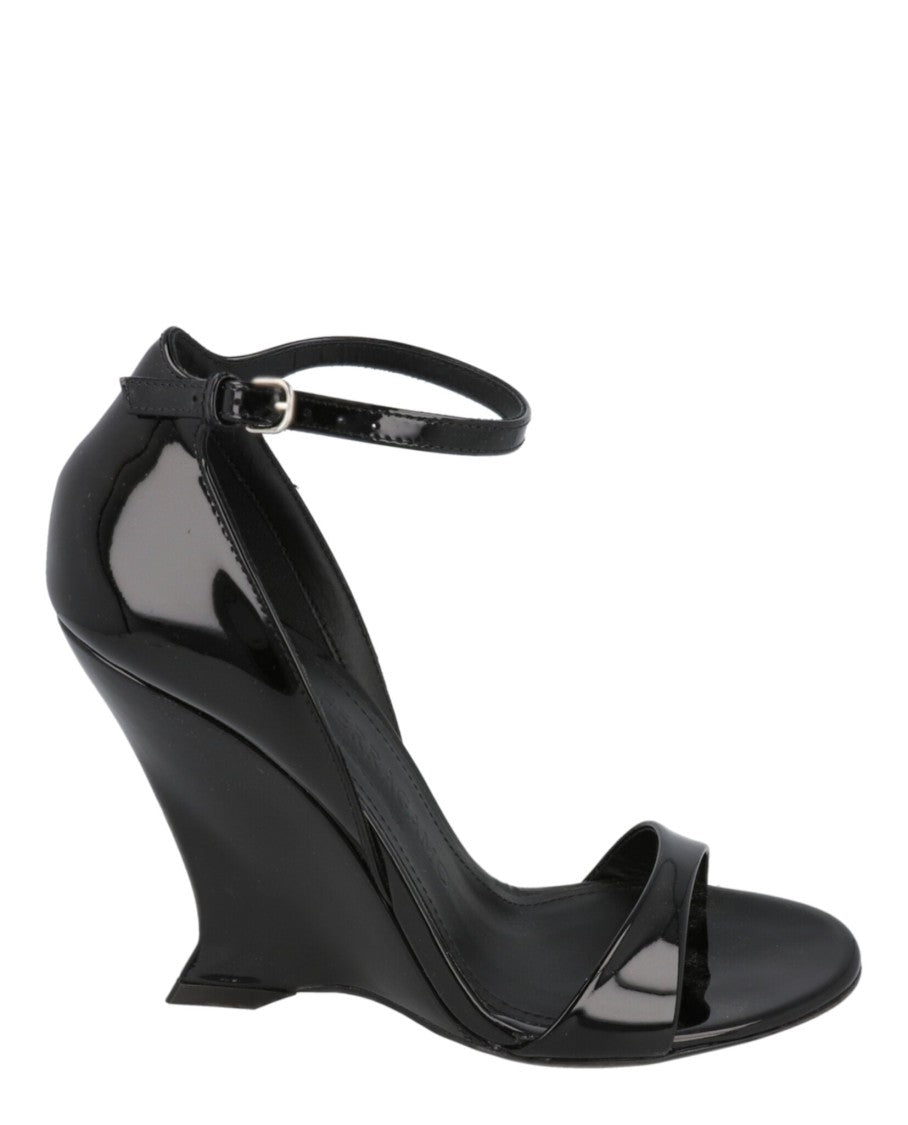 Ferragamo Vidette Patent Leather Wedge Sandals
