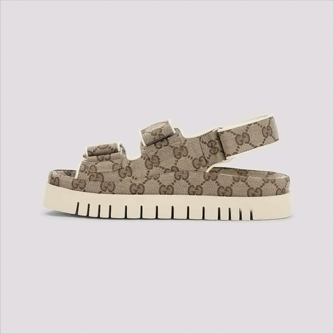 Gucci Canvas Sandals With Signature Monogram