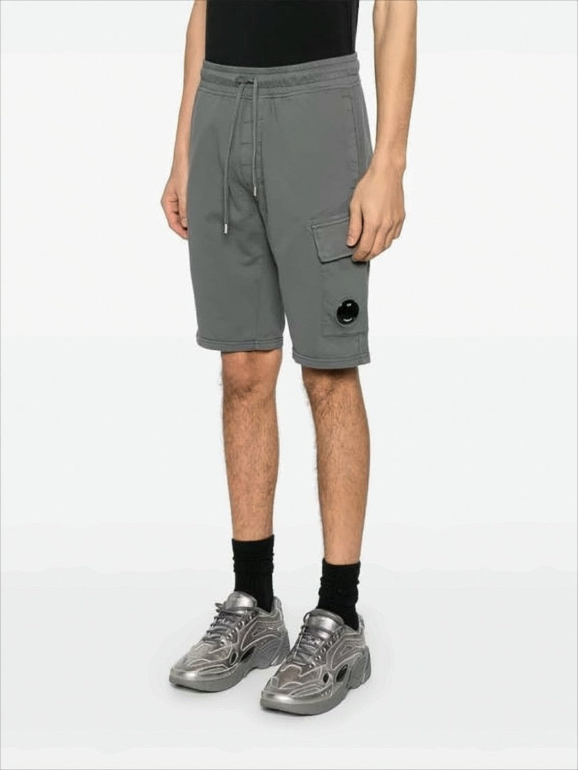 C.P. Company Relaxed Fit Cotton Shorts With Flap Pocket