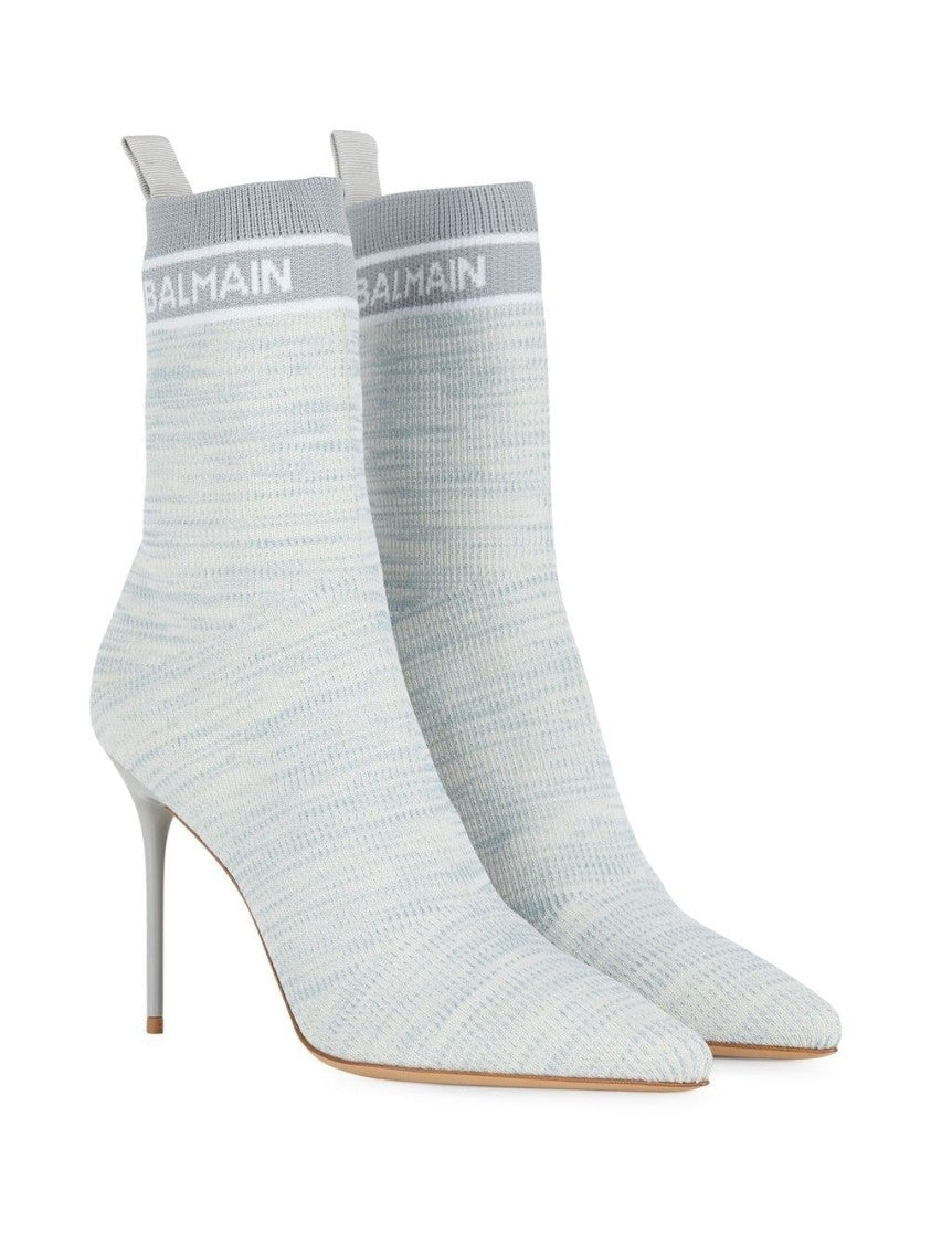 Balmain Skye-Knit Ankle Boot