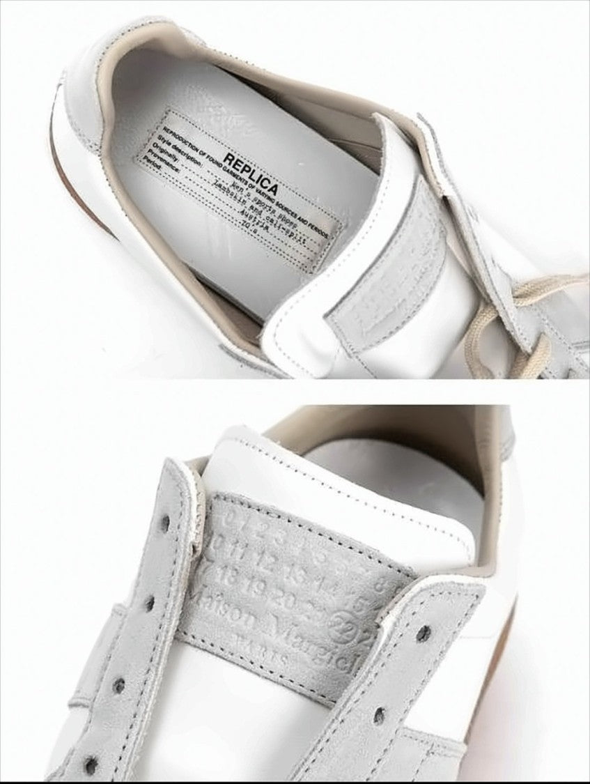 Maison Margiela Low-Top Sneakers With Suede And Leather Overlays