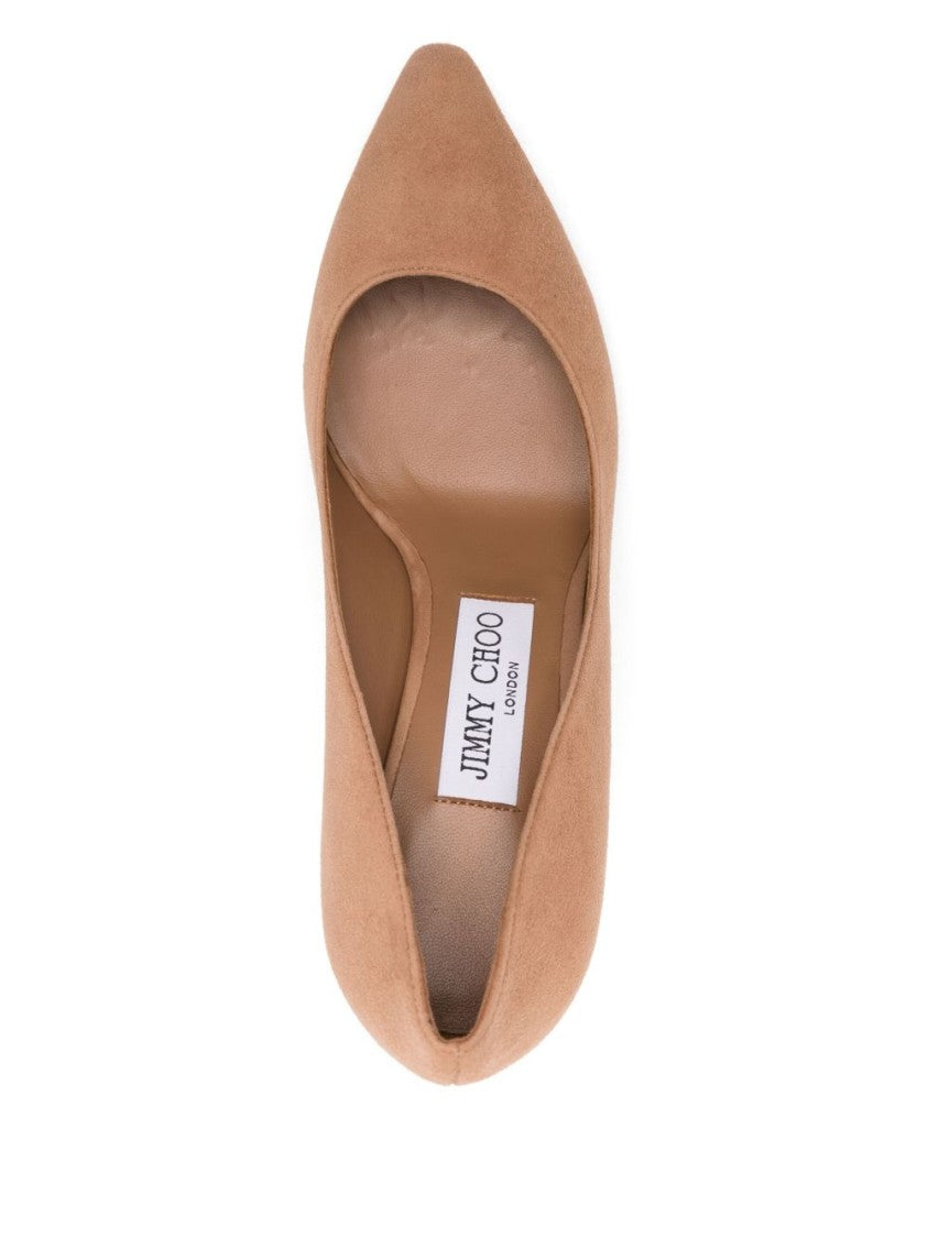 Jimmy Choo Pointed Toe Slip-On Pumps With High Stiletto Heel