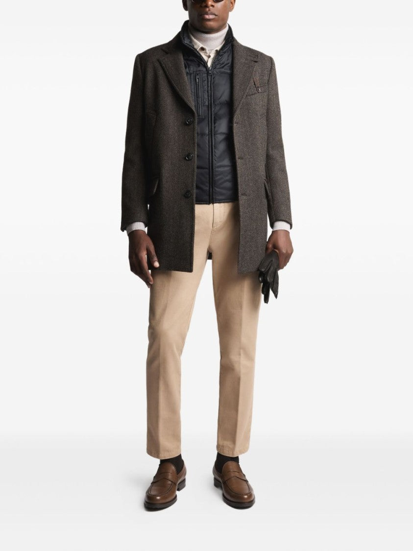 Fay Tailored Men's Coat With Structured Silhouette
