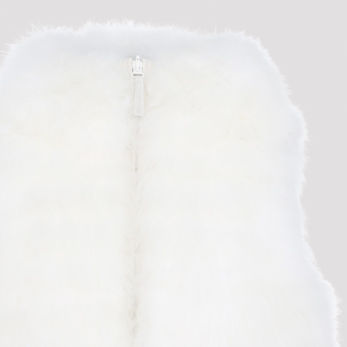 Yves Salomon Double-Faced White Lamb Gilet With Quilted Design