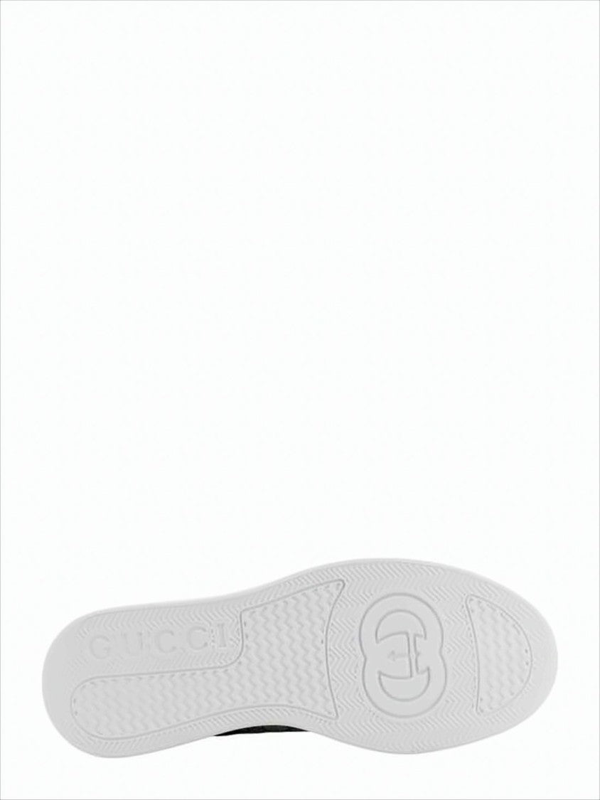 Gucci Monogram Patterned Low-Top Sneakers With Leather Overlays