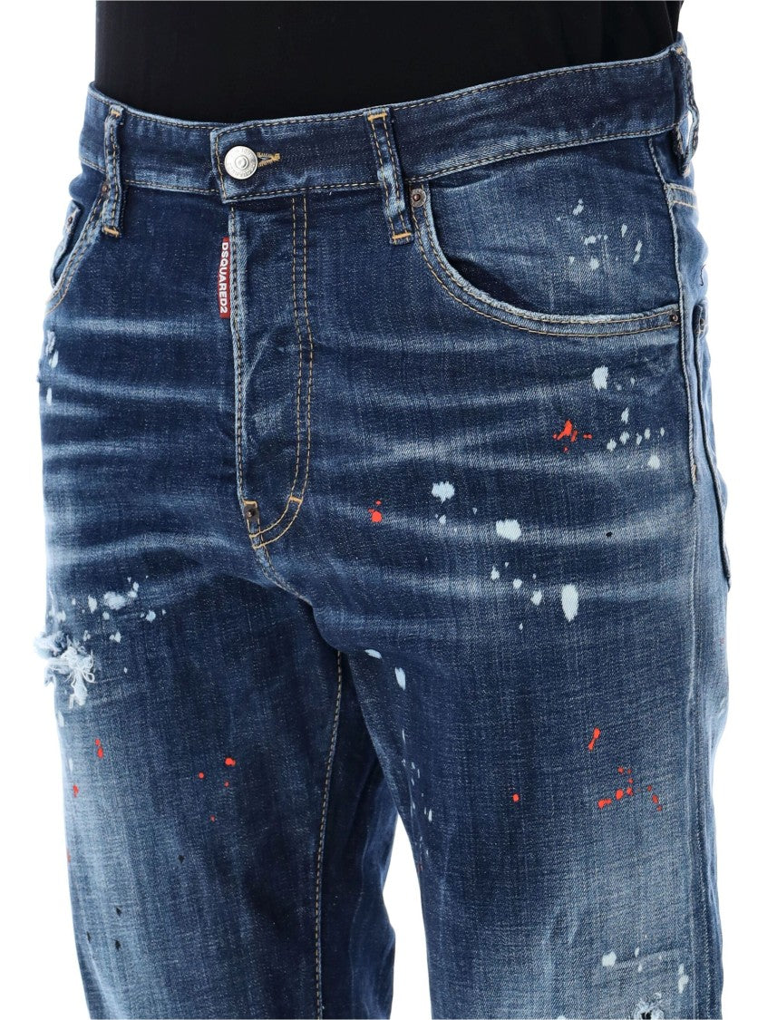 Dsquared2 642 Straight-Leg Distressed Jeans