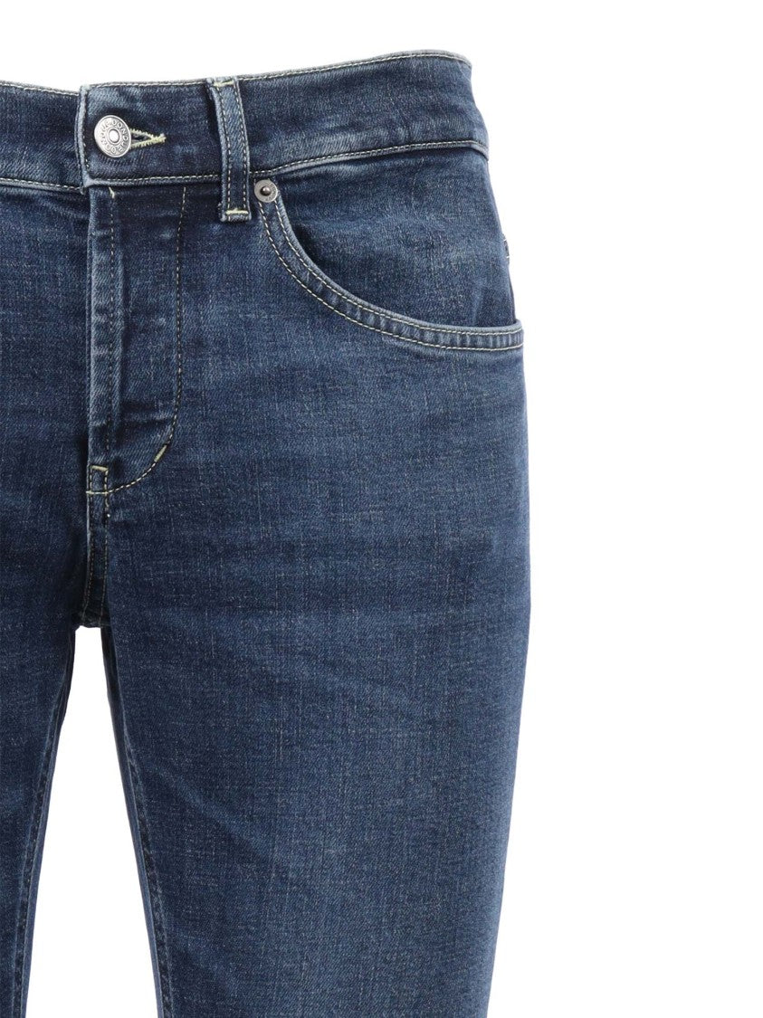Dondup Slim Fit Five-Pocket Jeans With Rolled Cuffs