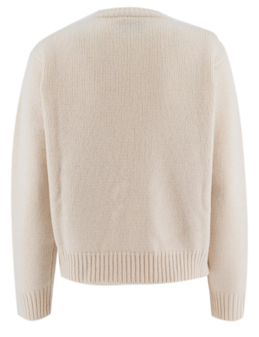 Mc2 Saint Barth Cropped Jersey Jumper With Heart Graphic