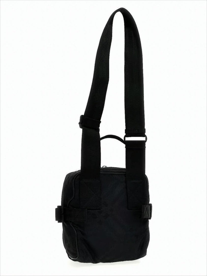 Burberry Textured Compact Tote With Adjustable Strap And Versatile Design