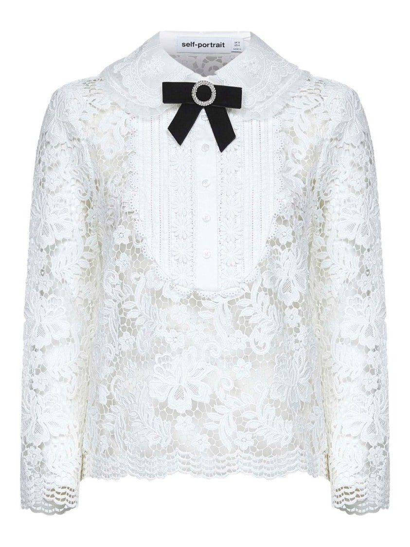Self-Portrait White Lace Blouse