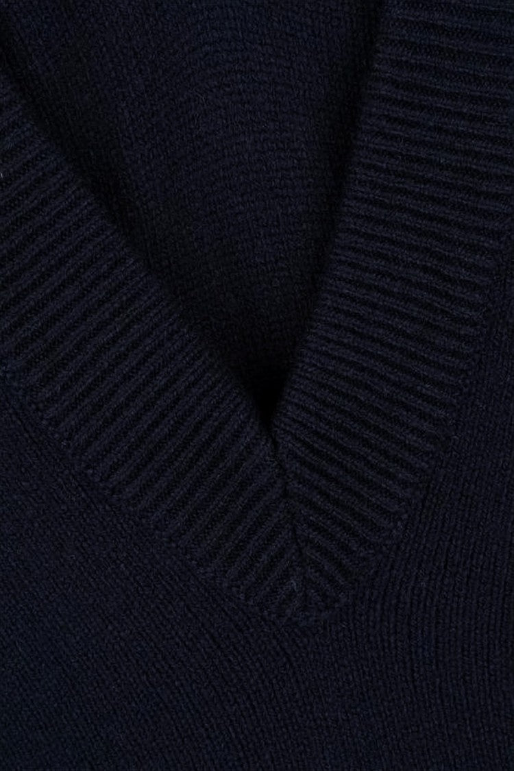 Bottega Veneta Deep V-Neck Wool Hoodie