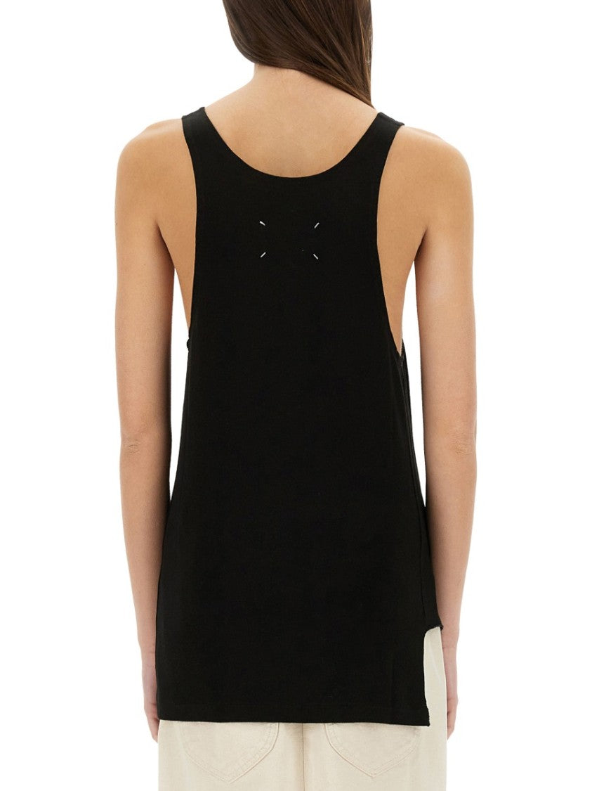 Maison Margiela Logo Print Tank Top
