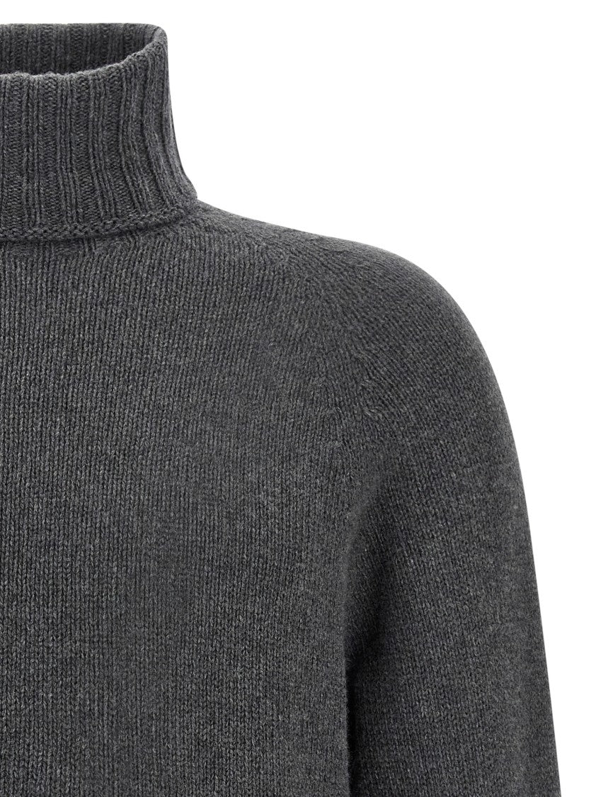 Ma'ry'ya High Neck Virgin Wool And Cashmere Blend Sweater
