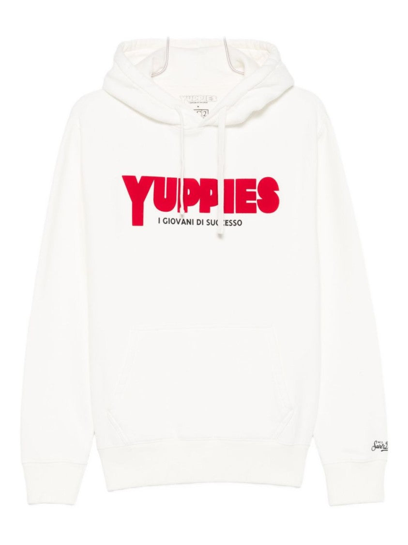 Mc2 Saint Barth White Hooded Sweater