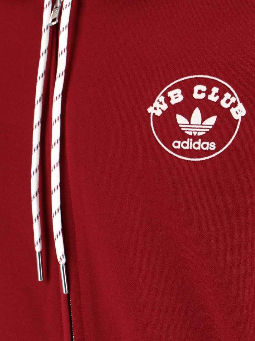 Adidas X Wales Bonner Bordeaux Cotton Blend Zip-Up Hoodie