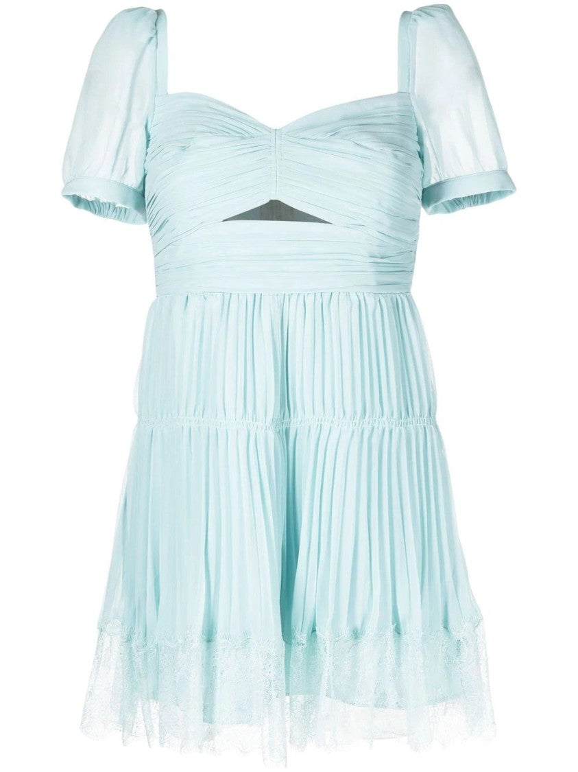 Self-Portrait Chiffon Cut Out Mini Dress