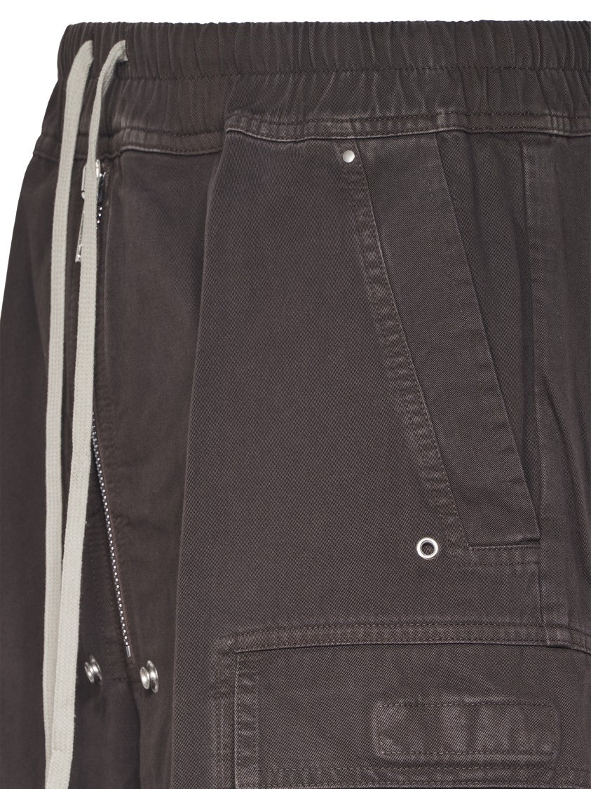 Drkshdw By Rick Owens Double Cargo Trousers With Jumbo Belted Details