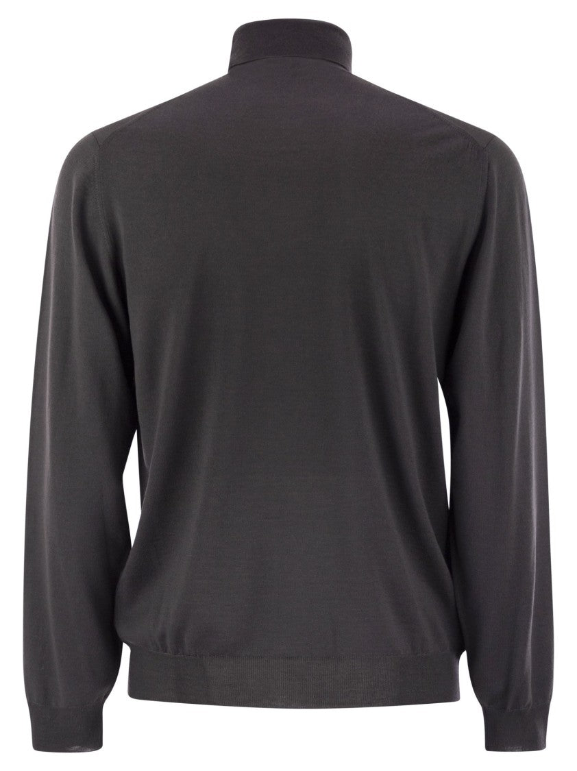 Fedeli Superfine Wool Turtleneck Derby