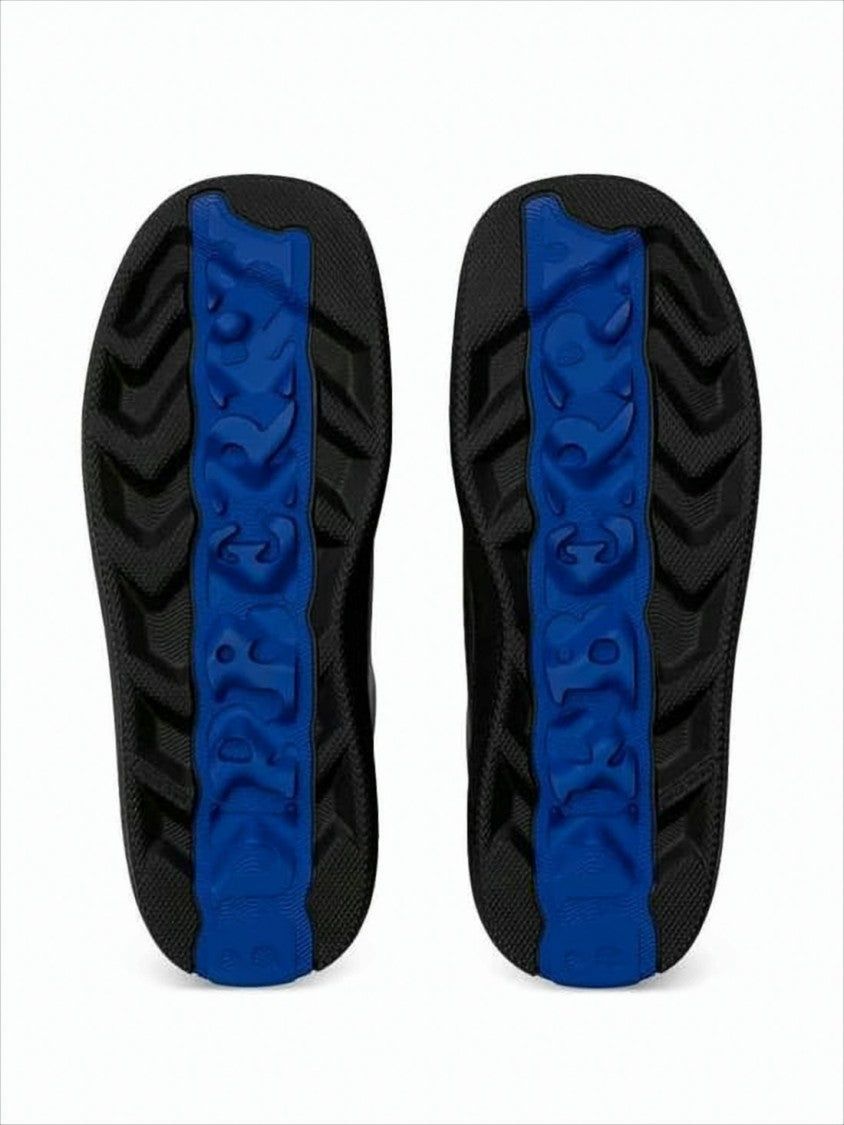 Burberry Monochromatic Black Leather Sneakers