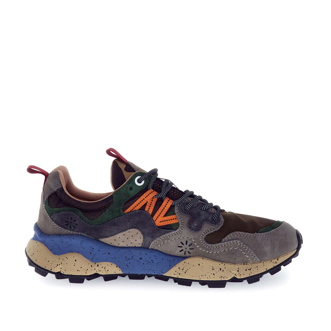 Flower Mountain Yamano 3 Sneakers - Dark Brown/Gray/Green