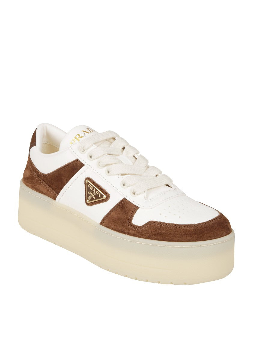 Prada Brown Sneakers With Classic Silhouette