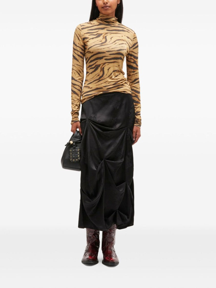 Ganni Fitted Long-Sleeve Top