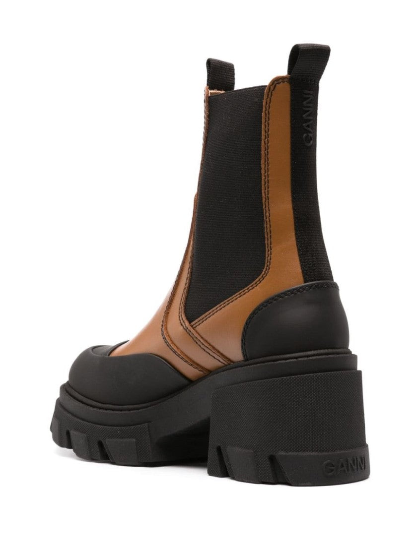 Ganni Cleated Heeled Chelsea Boot